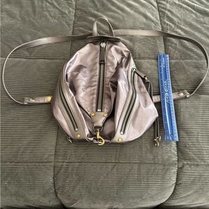Rebecca Minkoff Metallic Taupe Bag with Gold Plaque
